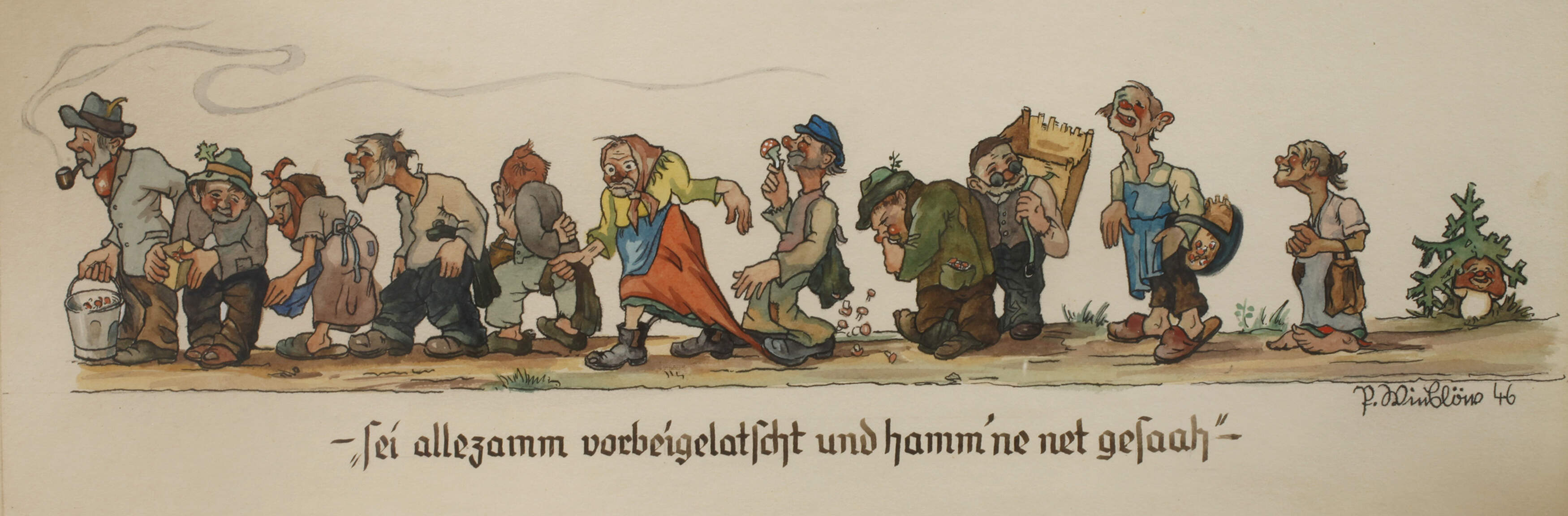 "Die Pilzsucher" nach Paul Winslöw