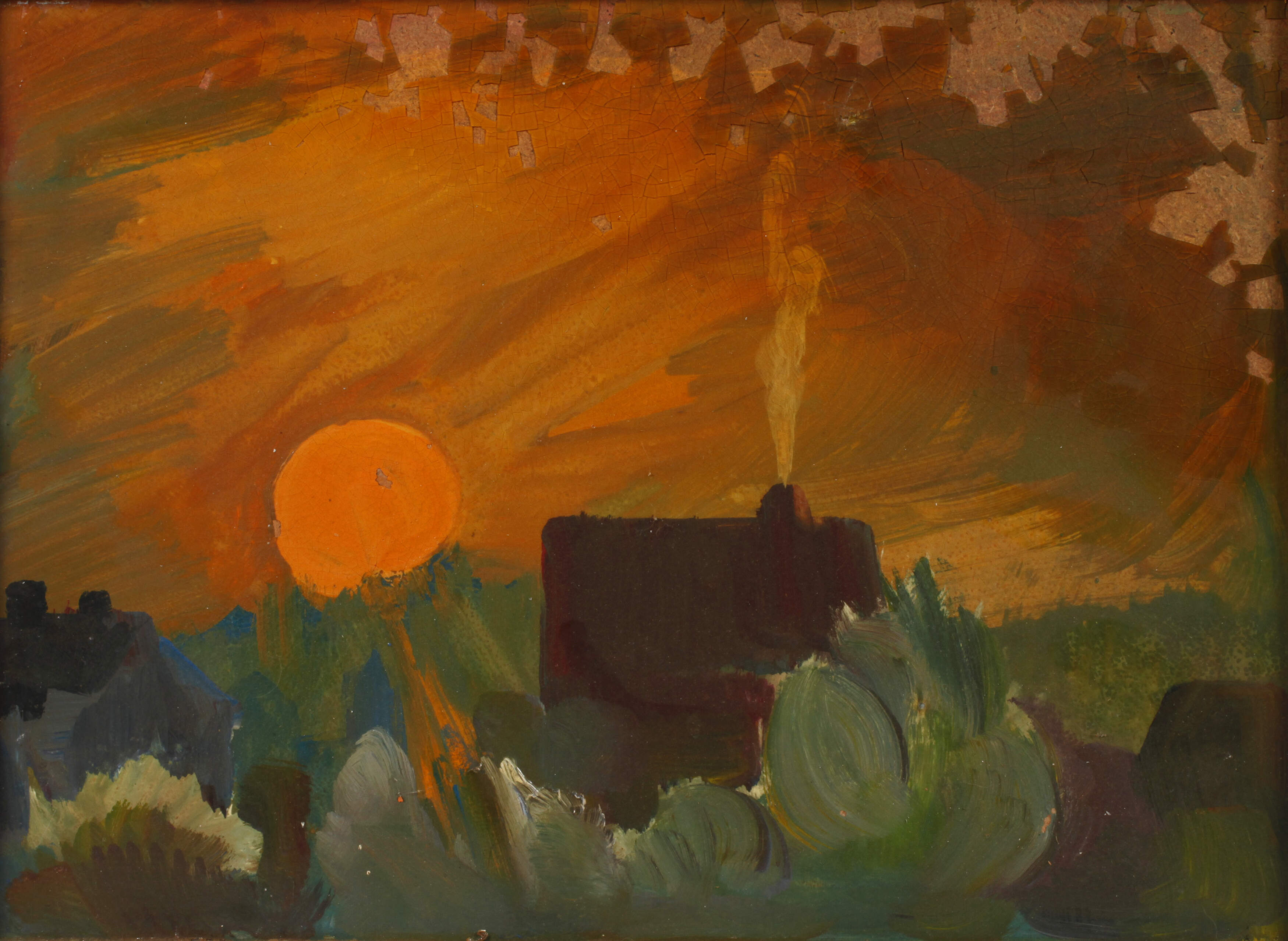 Prof. Heinz Werner, attr., Untergehende Sonne