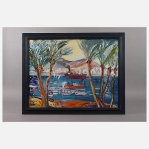 Johannes Zepnick, attr., "Aqaba - Der Hafen"