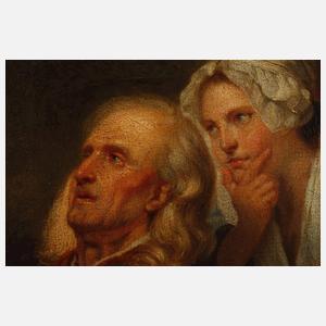 "Die Dorfbraut" von oder nach Jean-Baptiste Greuze