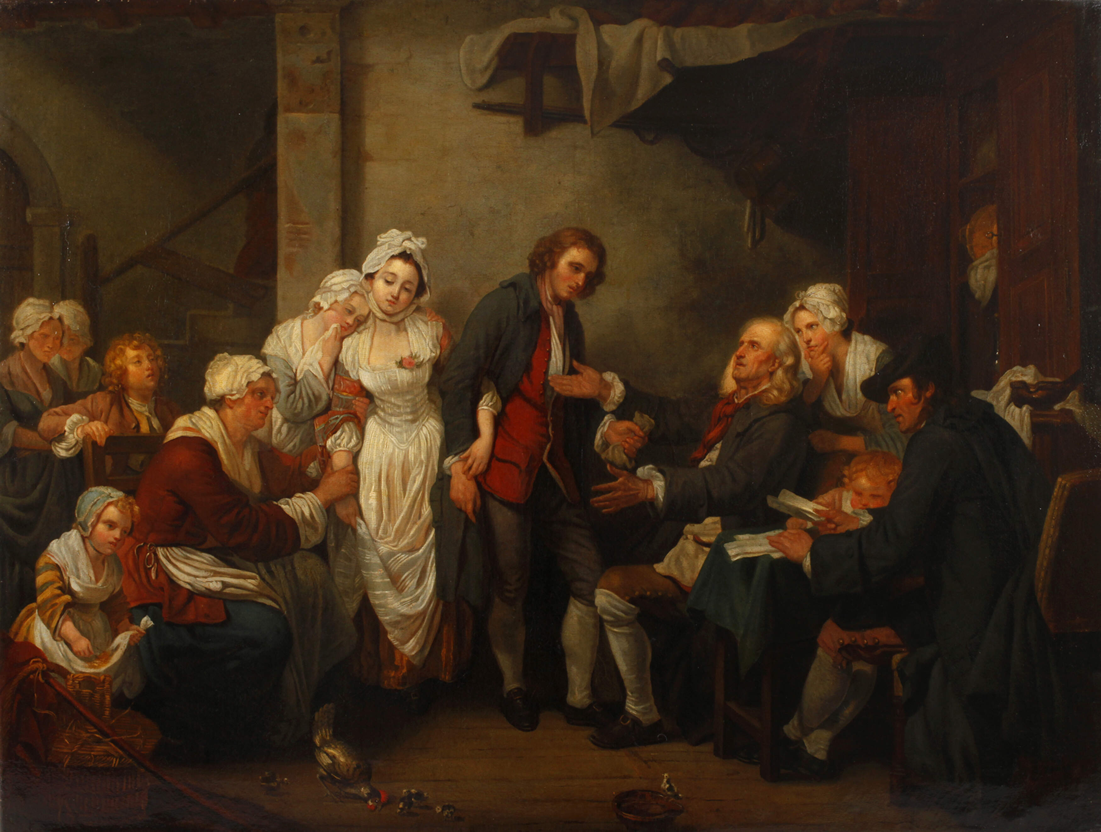 "Die Dorfbraut" von oder nach Jean-Baptiste Greuze