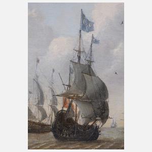 Bonaventura Peeters, attr., Anlandende Galeonen