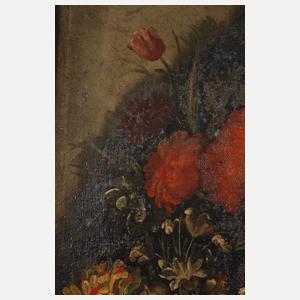 Mutter Gottes in einer Blumengirlande