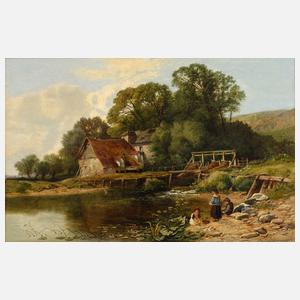 Henry John Boddington, Spielende Kinder am Fluss
