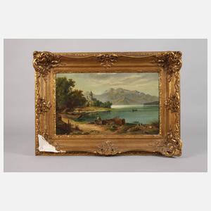 Joseph Hahn, attr., Der Chiemsee mit Kampenwand