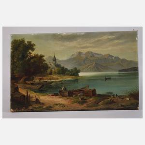 Joseph Hahn, attr., Der Chiemsee mit Kampenwand