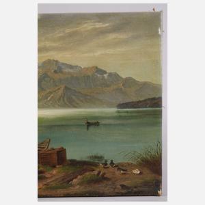 Joseph Hahn, attr., Der Chiemsee mit Kampenwand