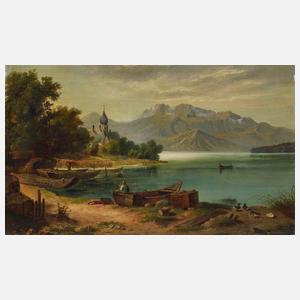 Joseph Hahn, attr., Der Chiemsee mit Kampenwand