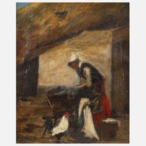 Georges Jean Marie Haquette, Bäuerin beim Waschen