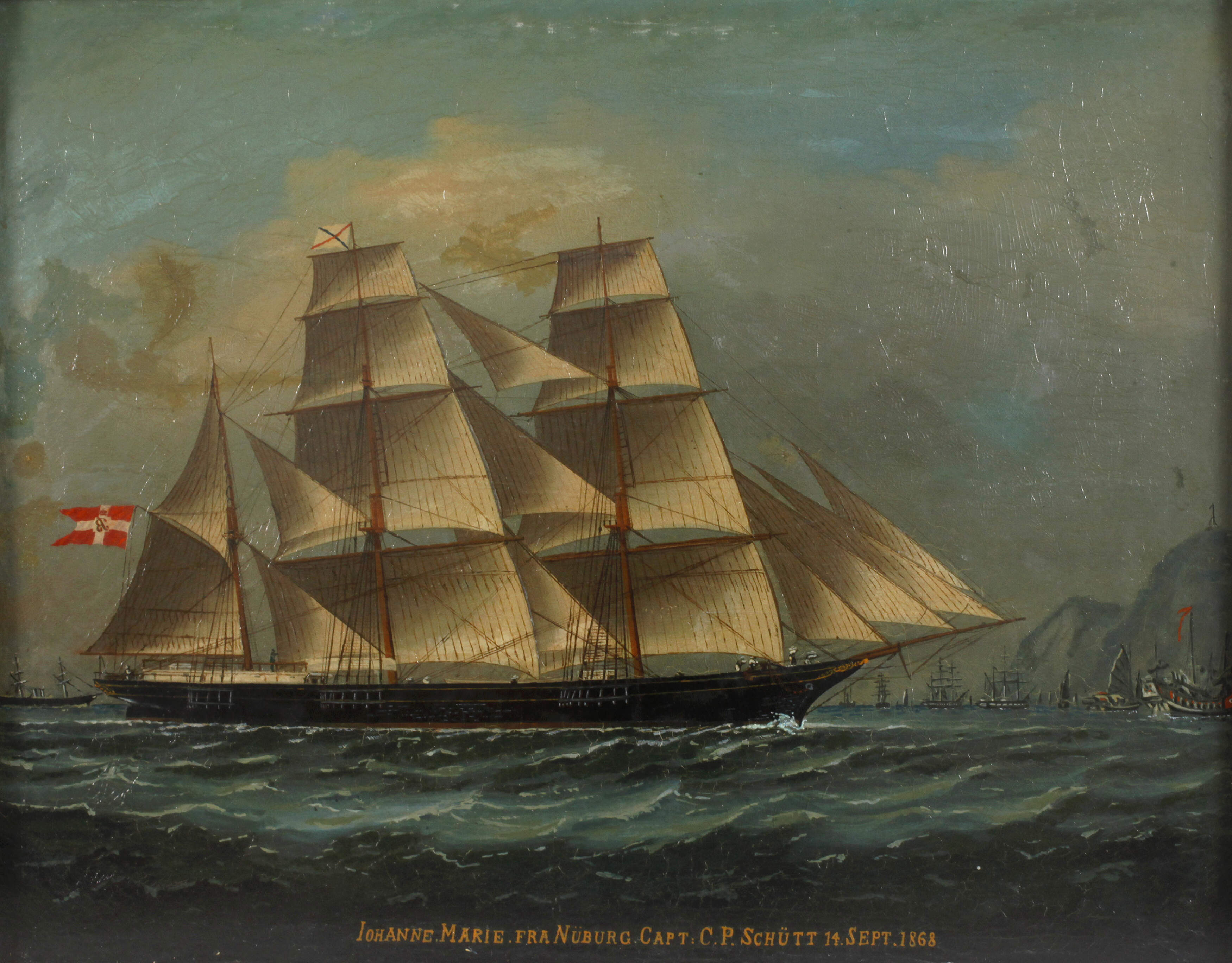 Foo Heng, Kapitänsbild der Bark "Johanne Marie"