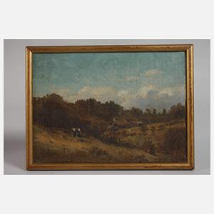 F. von Hugo, Zwei Landschaftsgemälde