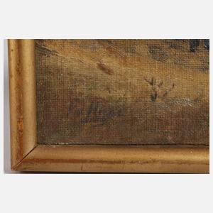 F. von Hugo, Zwei Landschaftsgemälde