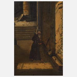 Charles Louis Lesaint, attr., Im Kreuzgang