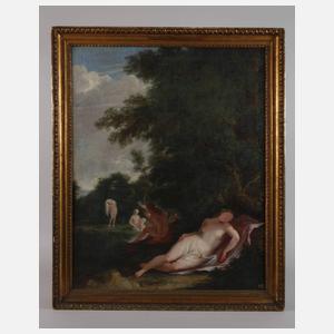 Mechau, attr., Nymphen am Waldsee