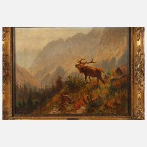 Robert Schietzold, Hirsch im Gebirge