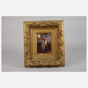 Theodor Schmidt, Mädchen beim Kartoffelschälen