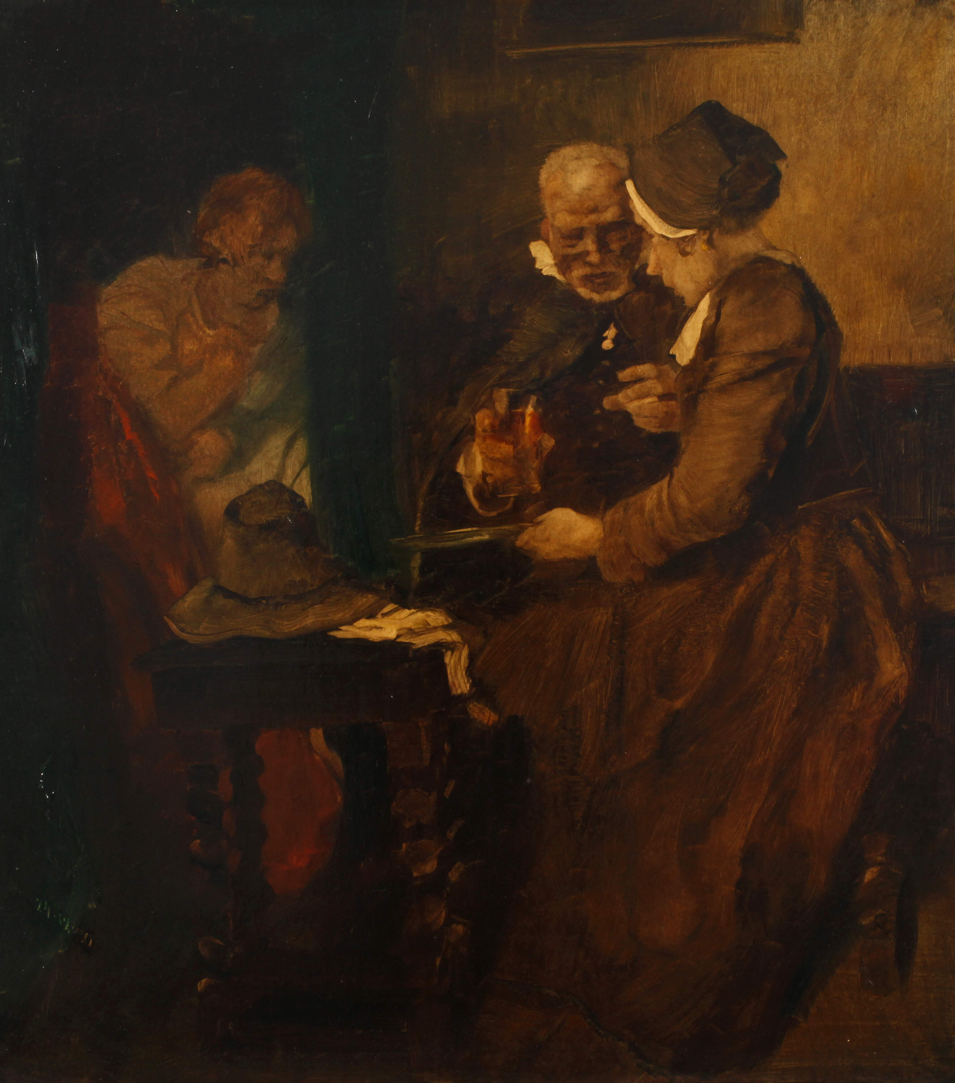 Wilhelm Schreuer, attr., Abendliche Szene