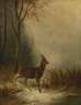Ludwig Voltz, attr., Rehe in Winterlandschaft