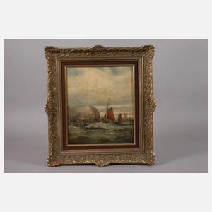 C. Watson, Segelboote vor Steilküste