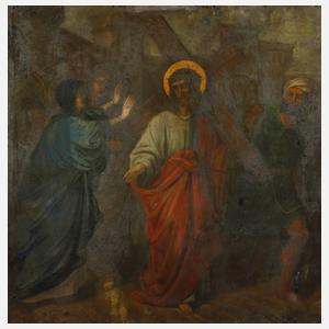 Kreuzwegstation: Jesus begegnet seiner Mutter