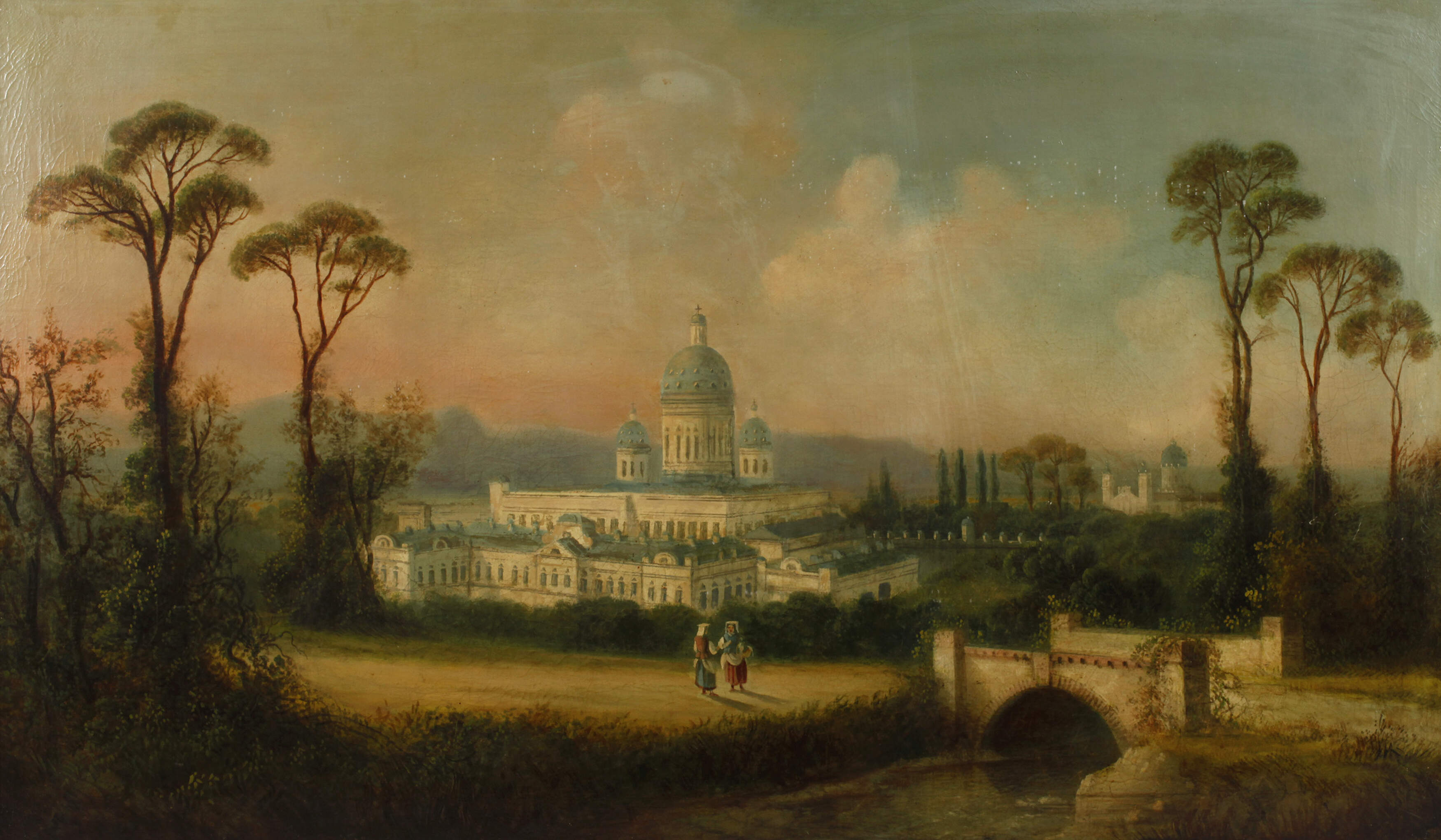 Kloster in mediterraner Landschaft