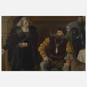 Anton Fugger verbrennt die Pfandbriefe Karls V.