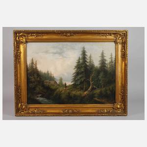 Jäger in Waldlandschaft