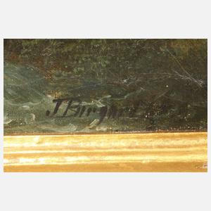 Jäger in Waldlandschaft