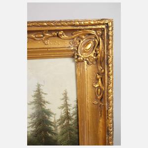 Jäger in Waldlandschaft