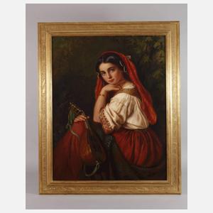 Junge Italienerin mit Mandoline