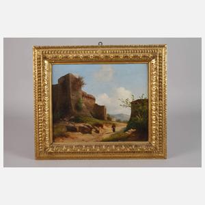 Guido Agostini, Mediterrane Landschaft mit Mönch