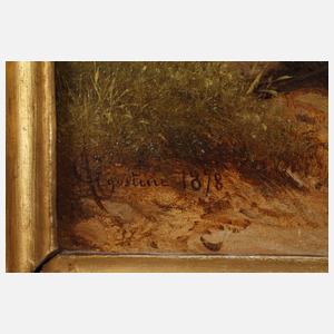 Guido Agostini, Mediterrane Landschaft mit Mönch