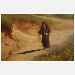 Guido Agostini, Mediterrane Landschaft mit Mönch