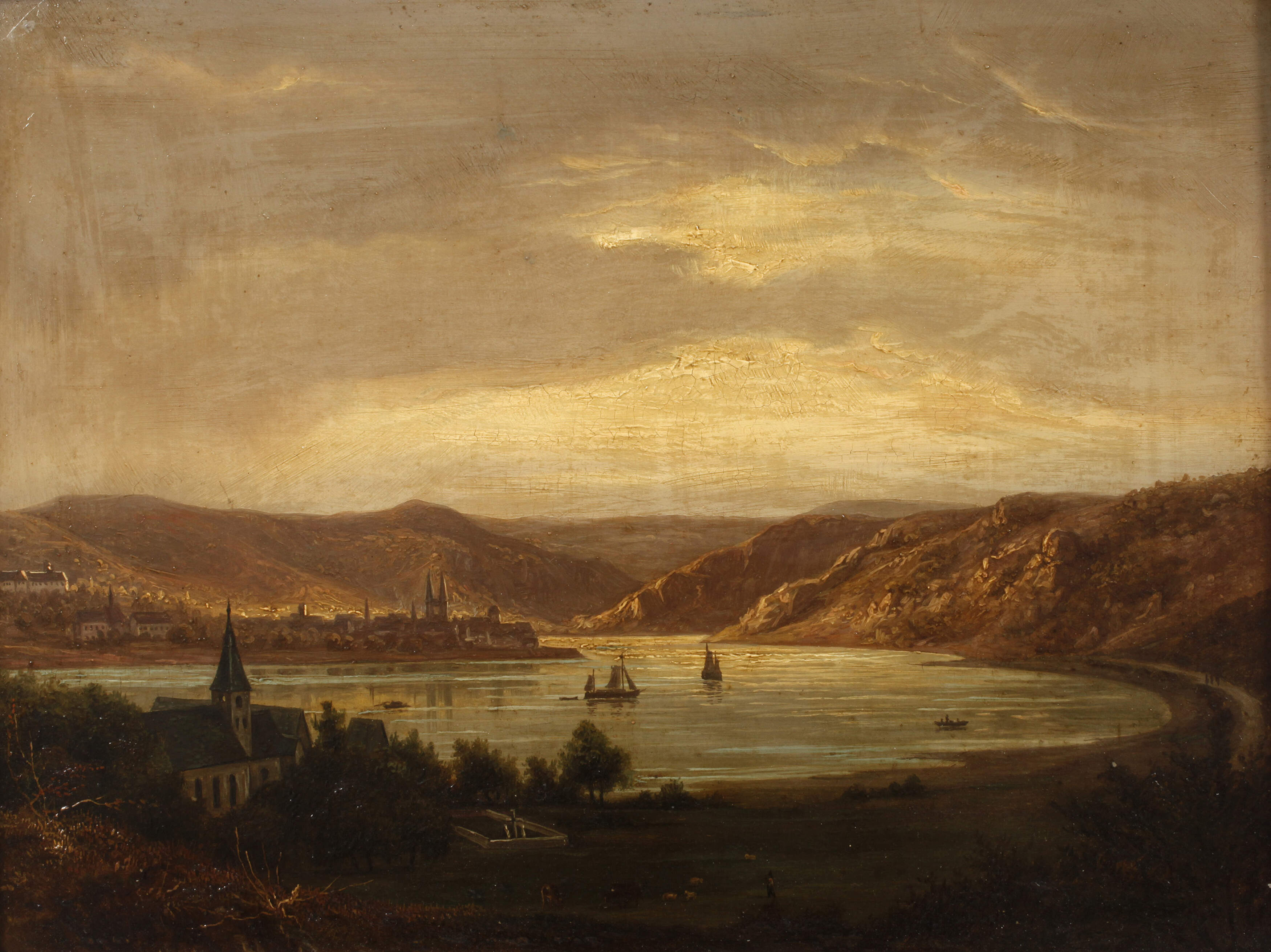 Rheinlandschaft mit Boppard