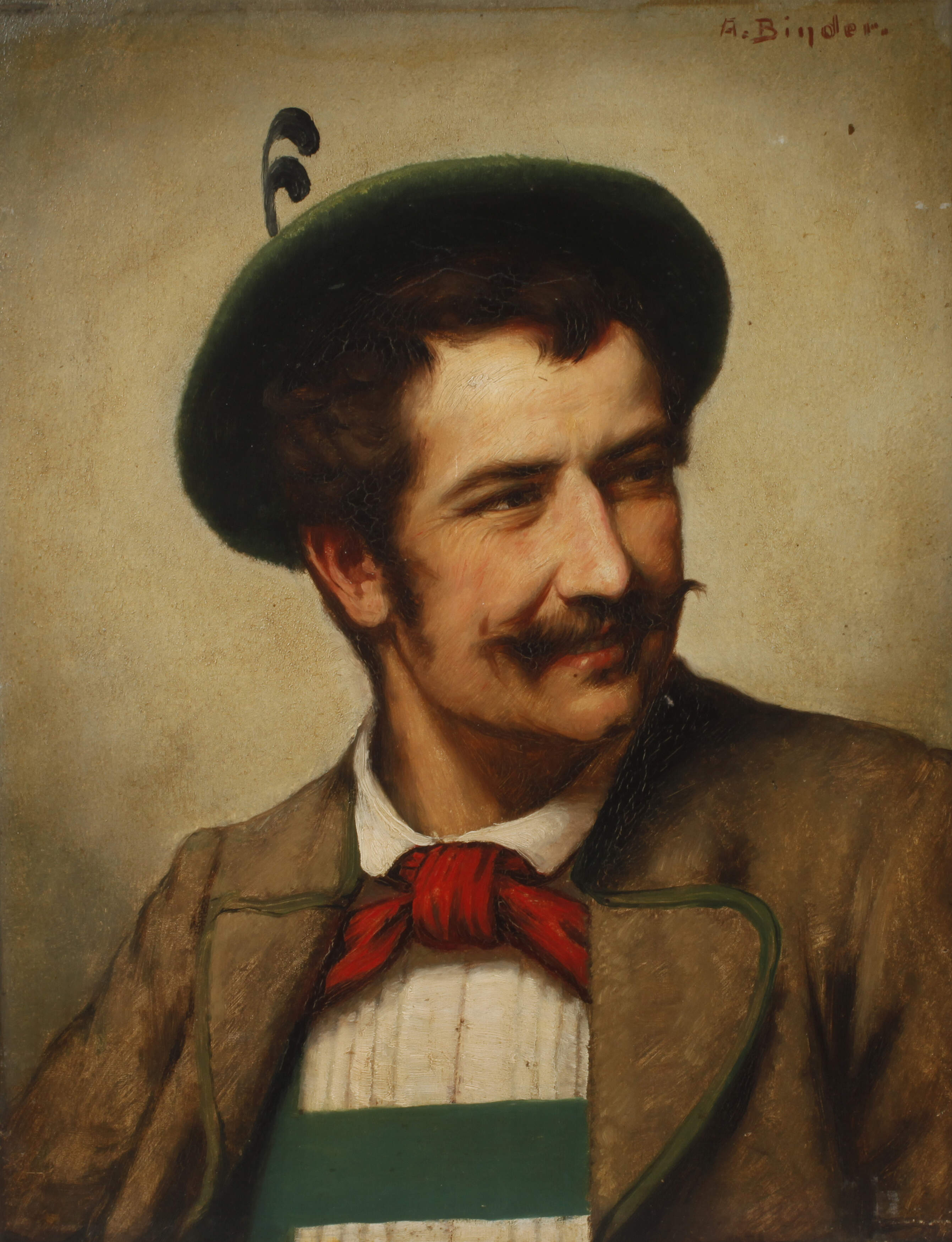 Alois Binder, Männerportrait in Tracht