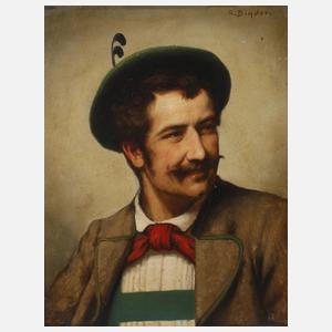 Alois Binder, Männerportrait in Tracht