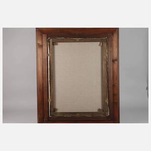 L. Blanco, Blumenstillleben mit Nymphensittich