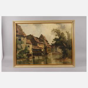 Ernst Bröcker, "Partie an der Pegnitz in Nürnberg"