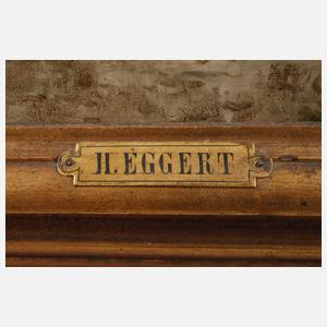 H. Eggert, Fuhrwerk in Waldlandschaft