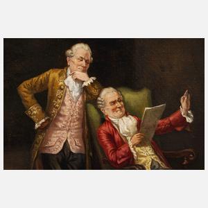 E. A. Franke, Paar galante Herren