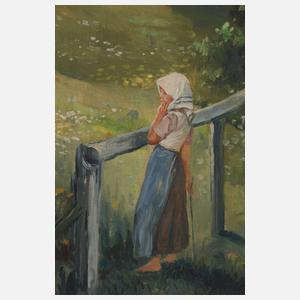 Friederichs, Bäuerin in Sommerlandschaft