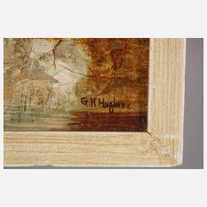 Georg Hart Hughes, Indianer im Kajak