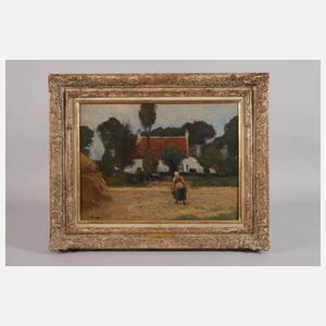 Prof. Eugen Kampf, Gehöft mit Bäuerin