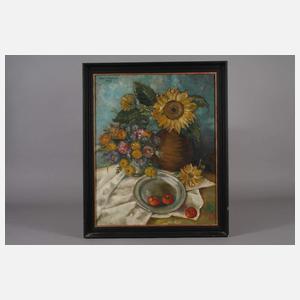 Hanns Kirchner, Stillleben mit Blumen und Tomaten