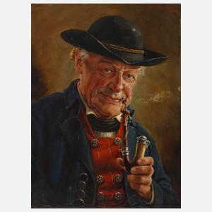 Otto Kirchner, Mann mit Pfeife