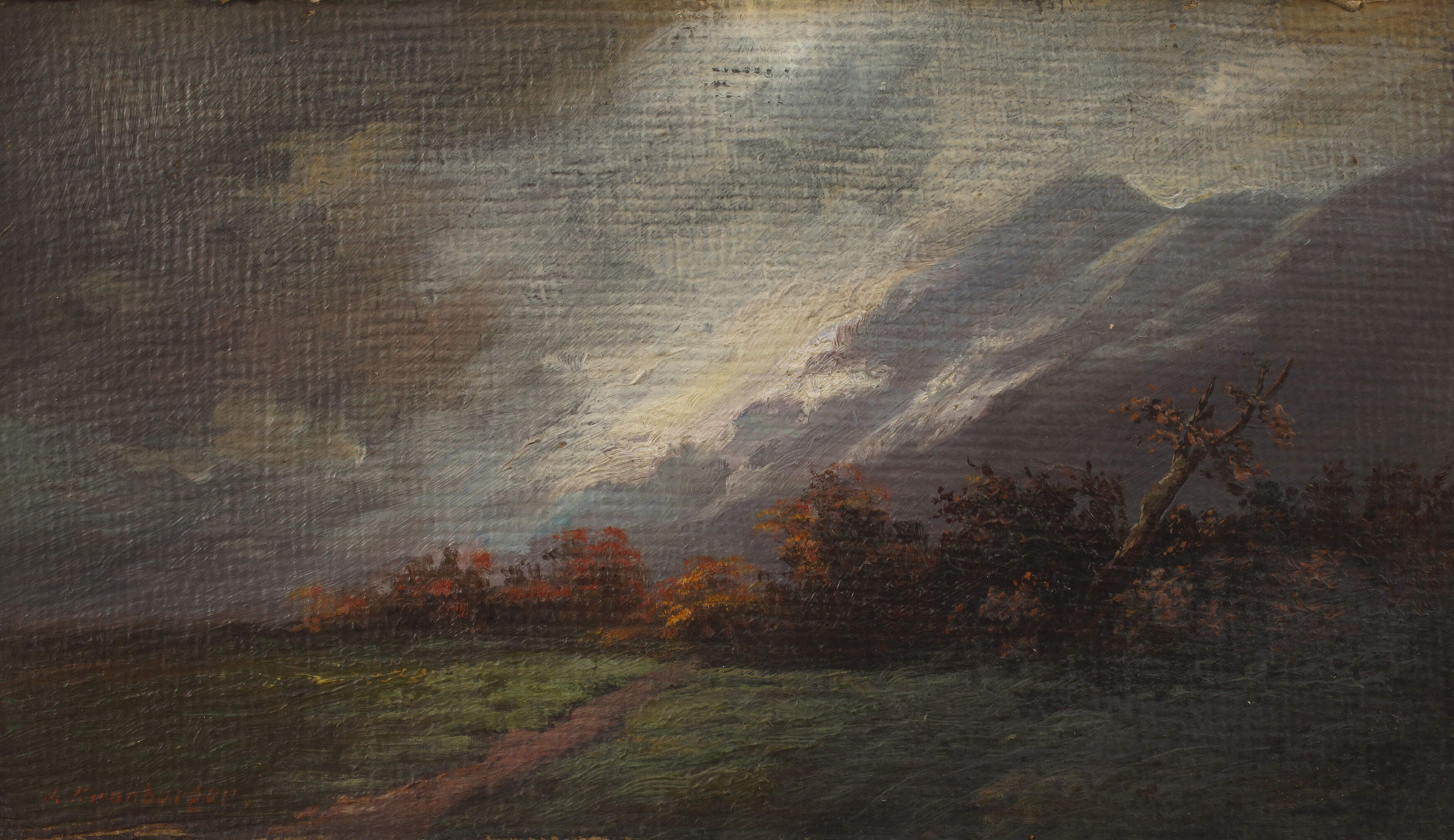 Kronberger, Landschaft mit Gewitterwolken