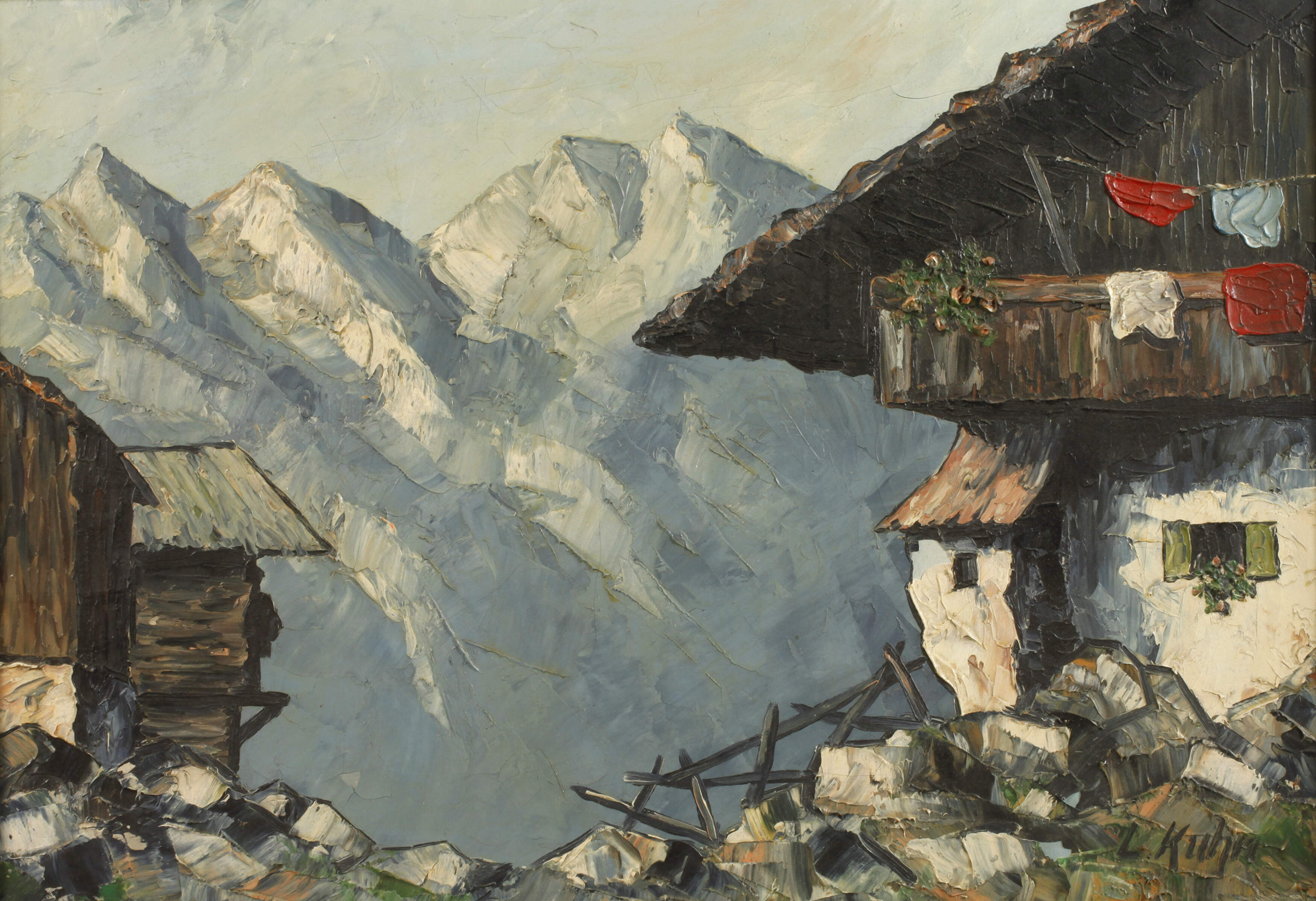 L. Kuhn, Alpiner Bauernhof