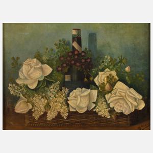 Henk Kuipers, attr., Blumenstillleben mit Weinflasche