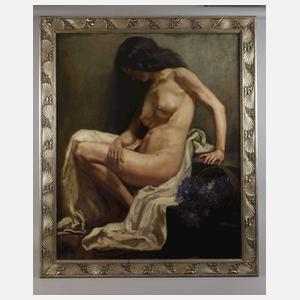 Prof. Ernst Liebermann, "Frauenakt mit blauen Astern"