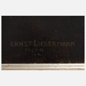 Prof. Ernst Liebermann, "Frauenakt mit blauen Astern"